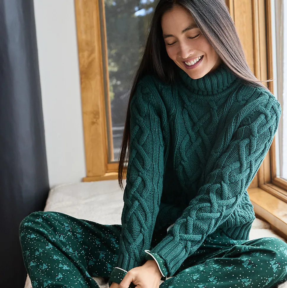 Zopfmuster-Rollkragenpullover DRIFTER für Damen