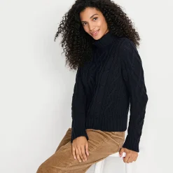 Zopfmuster-Rollkragenpullover DRIFTER für Damen