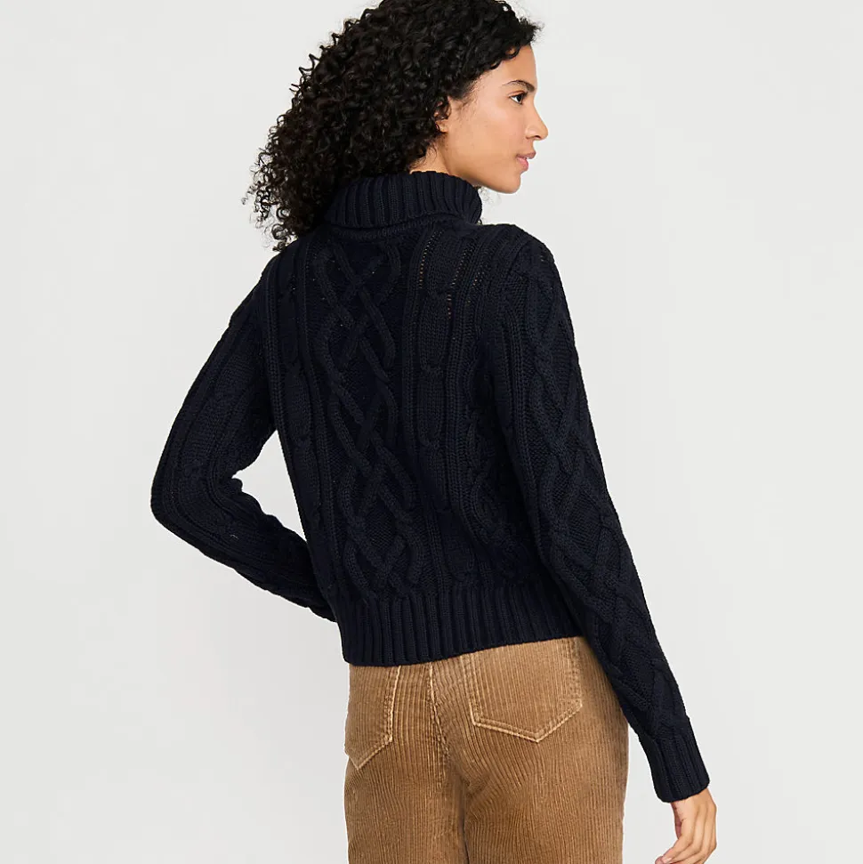 Zopfmuster-Rollkragenpullover DRIFTER für Damen